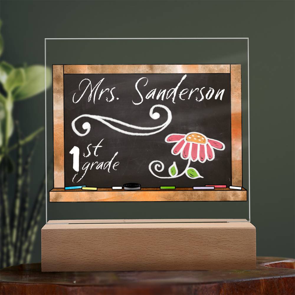 Personalized Acrylic Plaque for Teacher, Teacher Appreciation Gifts, Teacher End of Year Gift