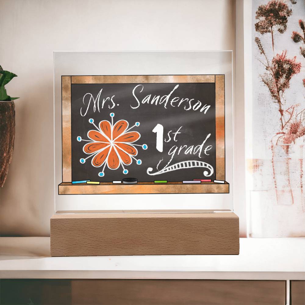 Personalized Acrylic Plaque for Teacher, Teacher Appreciation Gifts, Teacher End of Year Gift