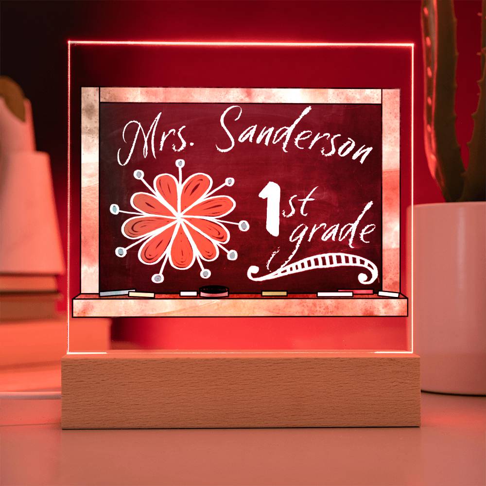 Personalized Acrylic Plaque for Teacher, Teacher Appreciation Gifts, Teacher End of Year Gift