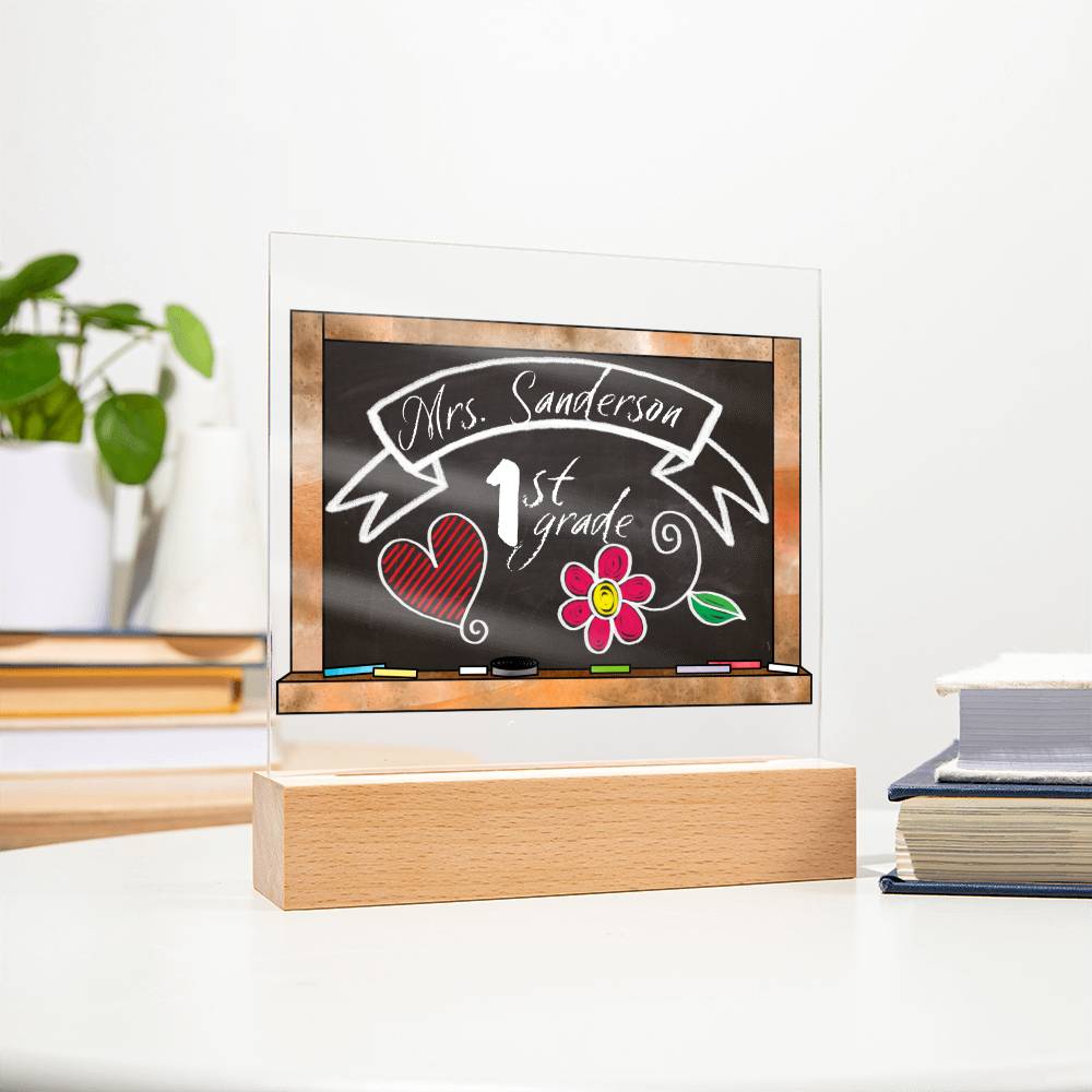 Personalized Acrylic Plaque for Teacher, Teacher Appreciation Gifts, Teacher End of Year Gift