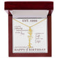 25th Birthday Gift for Her, Birth Flower Necklace with Name, Stainless Steel or 18K Yellow Gold Finish,