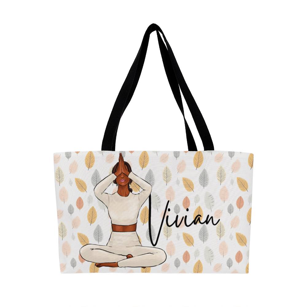 Personalized Yoga Tote Bag | Custom Name Yoga Mat Bag for Women I Customizable Large Yoga Tote Bag