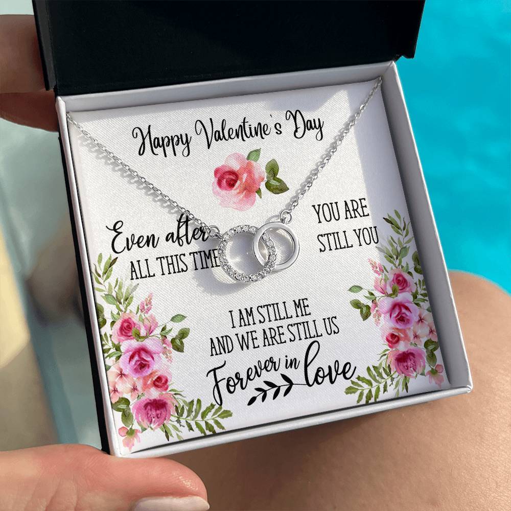 2024 Happy Valentines Day, Gift for Wife, Valentine Necklace for Her - Stainless with Gold Overlay