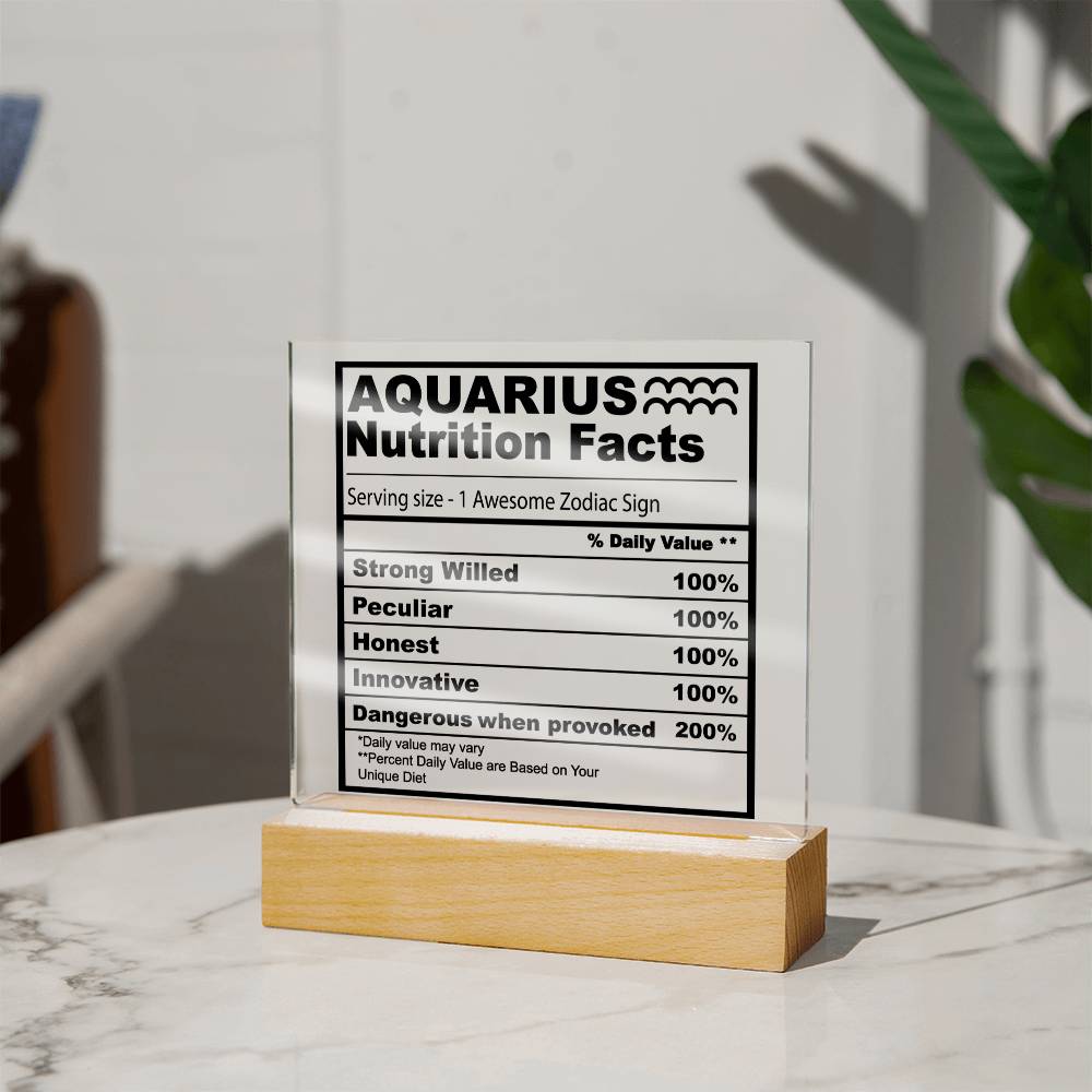 Unique Aquarius Acrylic Plaque - Ideal February Birthday Gift for Men and Women