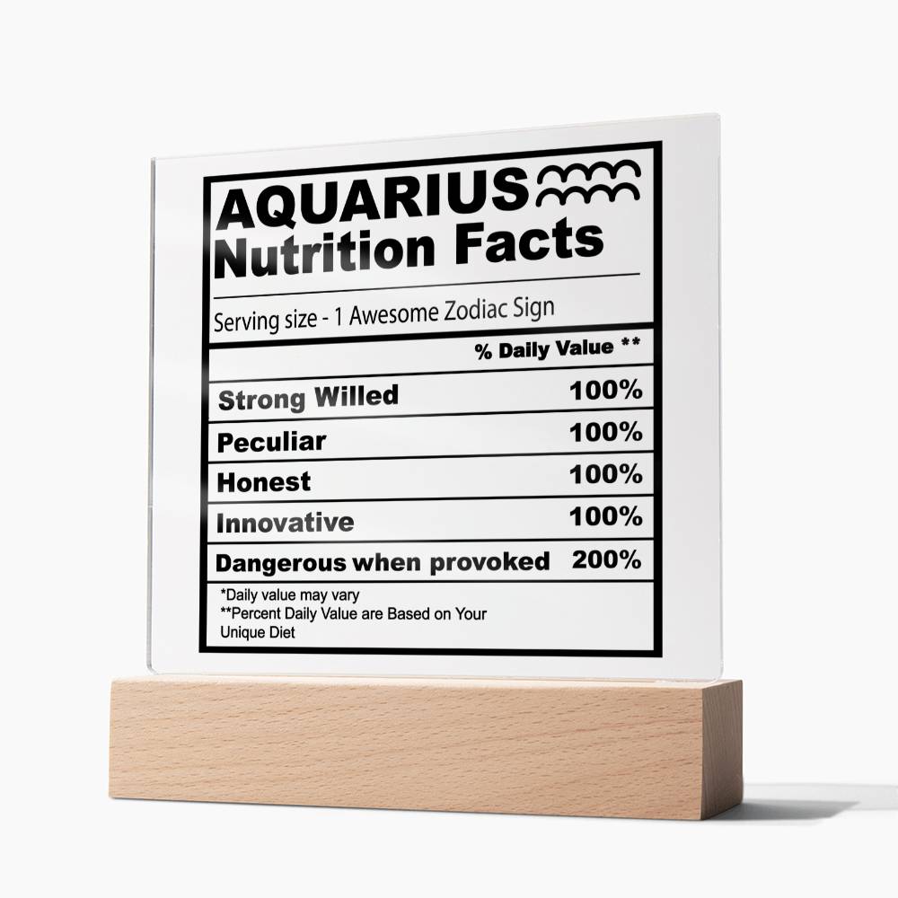 Unique Aquarius Acrylic Plaque - Ideal February Birthday Gift for Men and Women