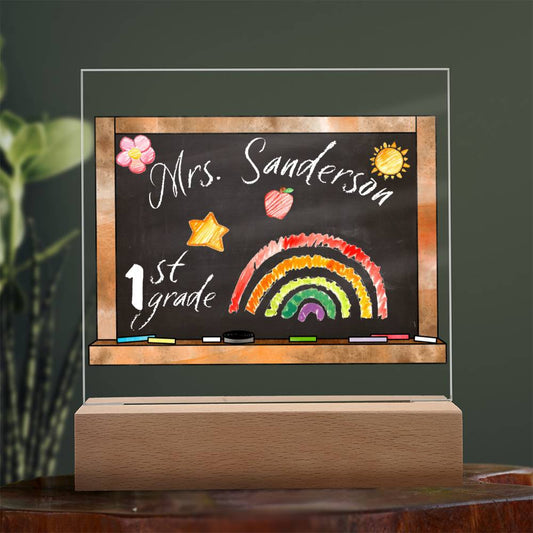 Personalized Acrylic Plaque for Teacher, Teacher Appreciation Gifts, Teacher End of Year Gift