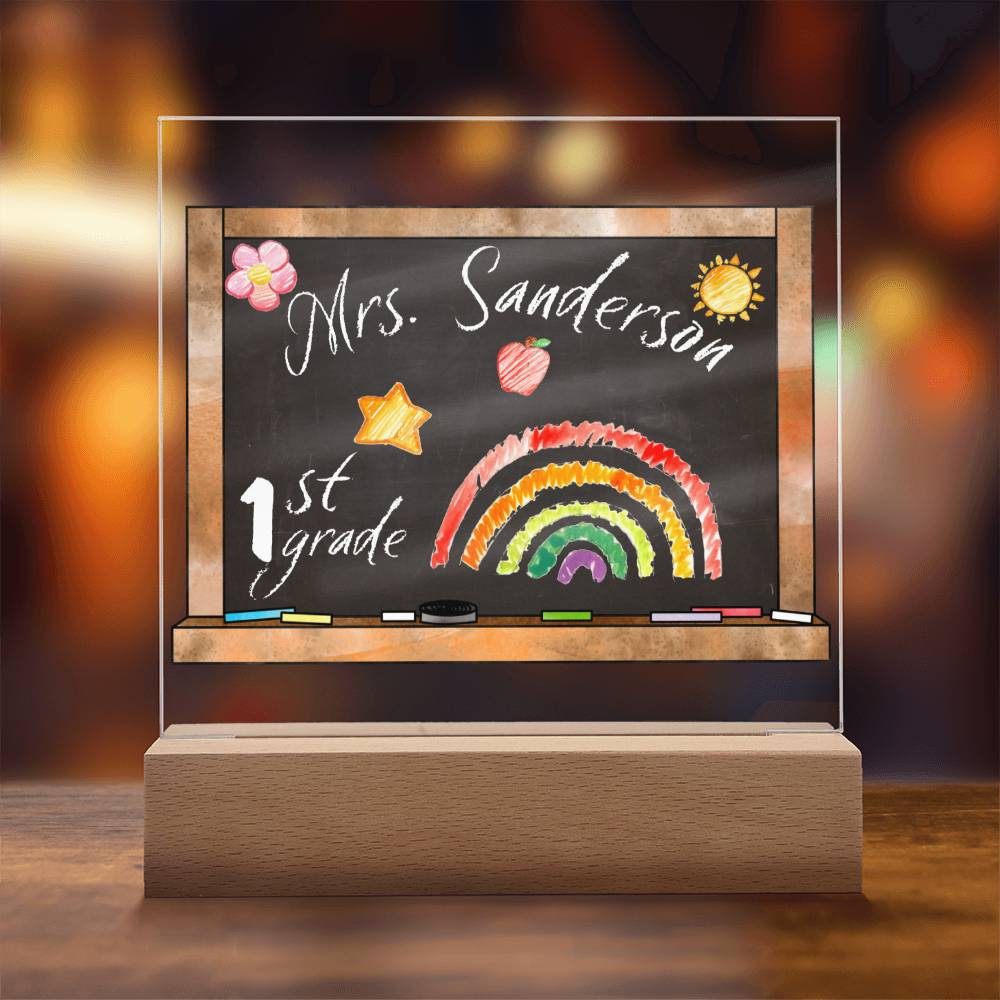 Personalized Acrylic Plaque for Teacher, Teacher Appreciation Gifts, Teacher End of Year Gift