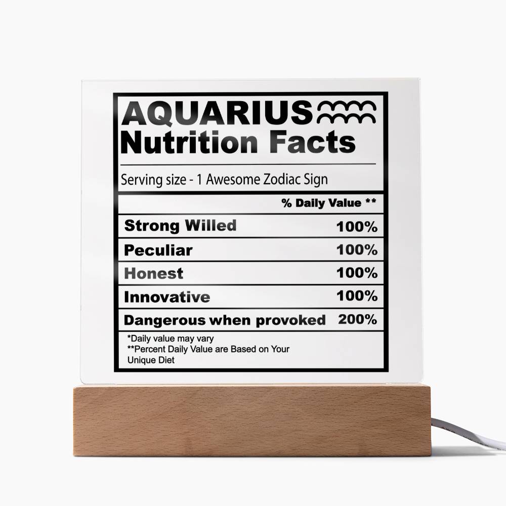 Unique Aquarius Acrylic Plaque - Ideal February Birthday Gift for Men and Women