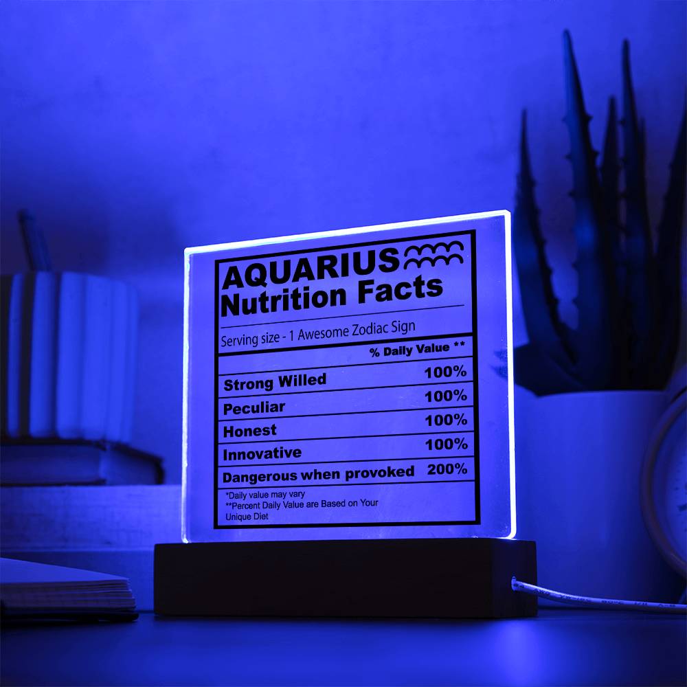 Unique Aquarius Acrylic Plaque - Ideal February Birthday Gift for Men and Women