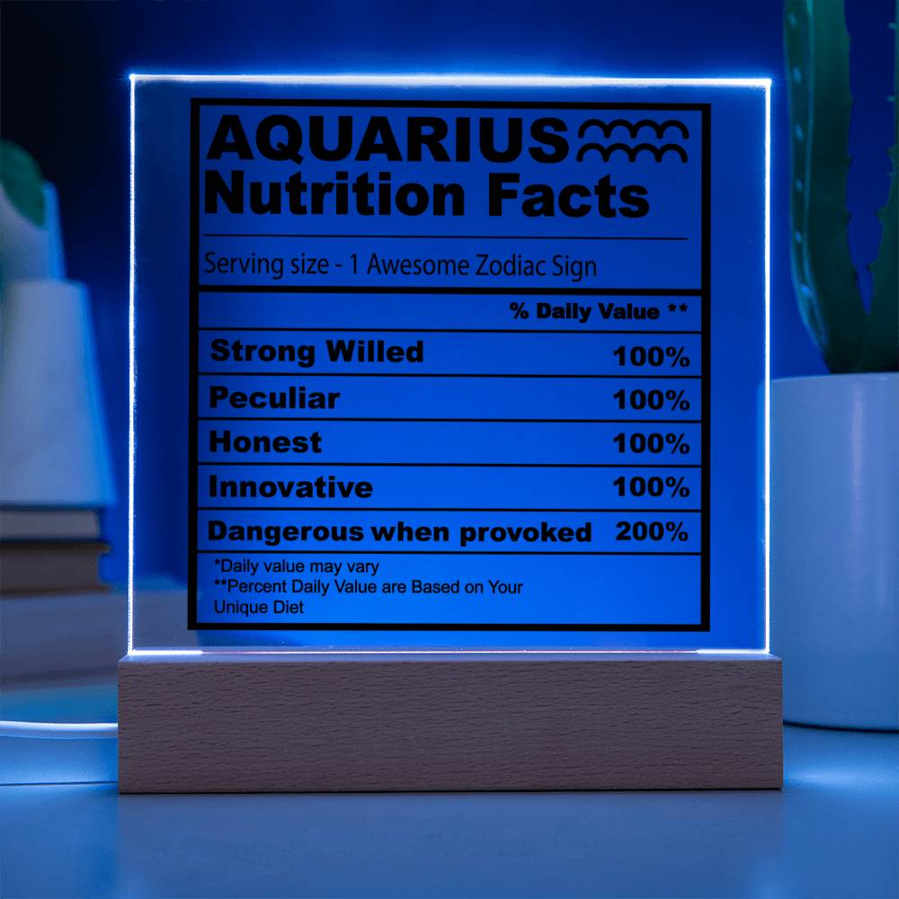 Unique Aquarius Acrylic Plaque - Ideal February Birthday Gift for Men and Women