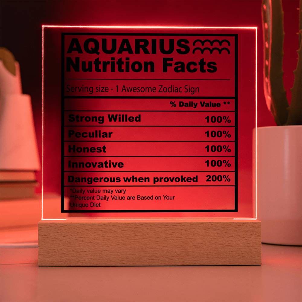 Unique Aquarius Acrylic Plaque - Ideal February Birthday Gift for Men and Women