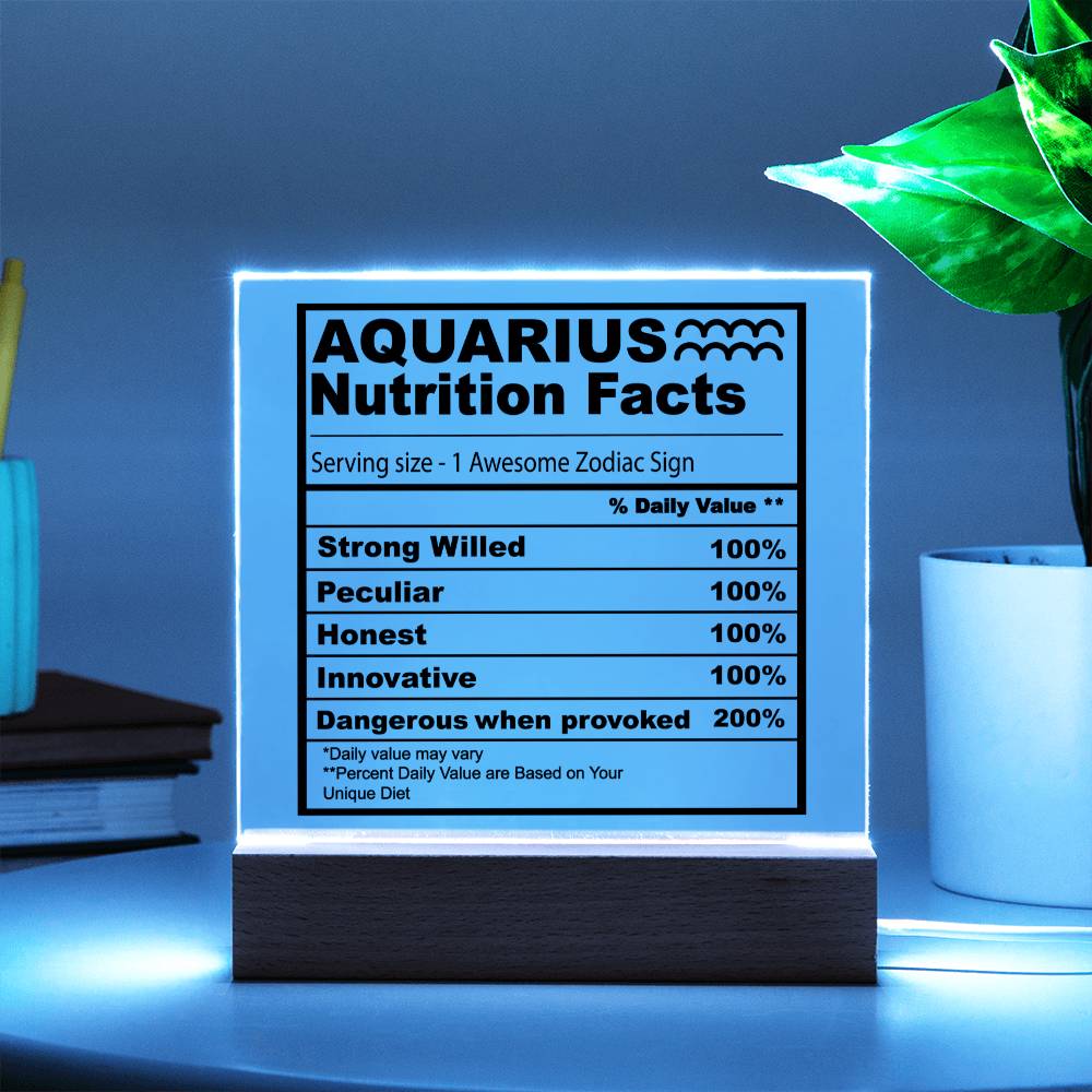 Unique Aquarius Acrylic Plaque - Ideal February Birthday Gift for Men and Women