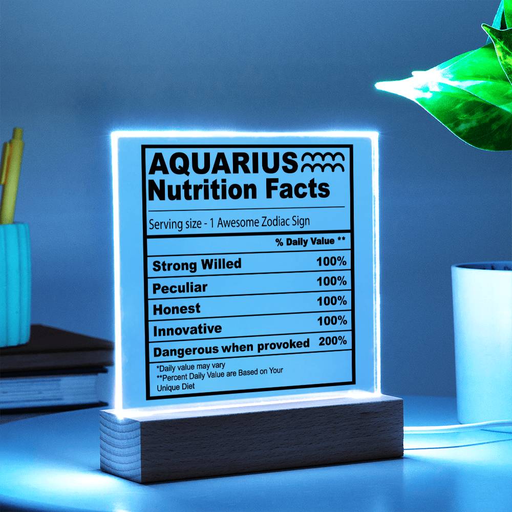 Unique Aquarius Acrylic Plaque - Ideal February Birthday Gift for Men and Women