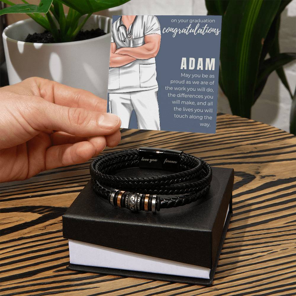 Male Nurse Graduation Gift, Men's Bracelet, Nurse Graduation Gift for Men