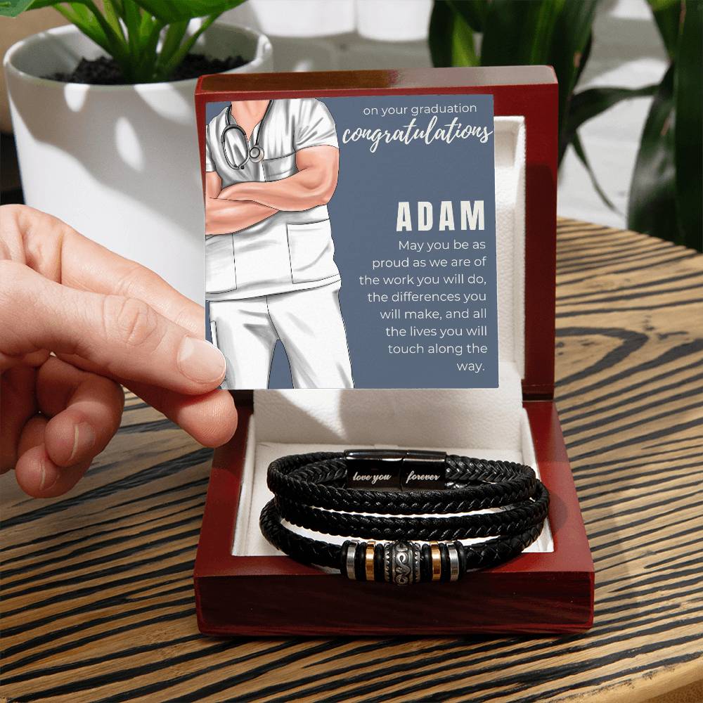 Male Nurse Graduation Gift, Men's Bracelet, Nurse Graduation Gift for Men