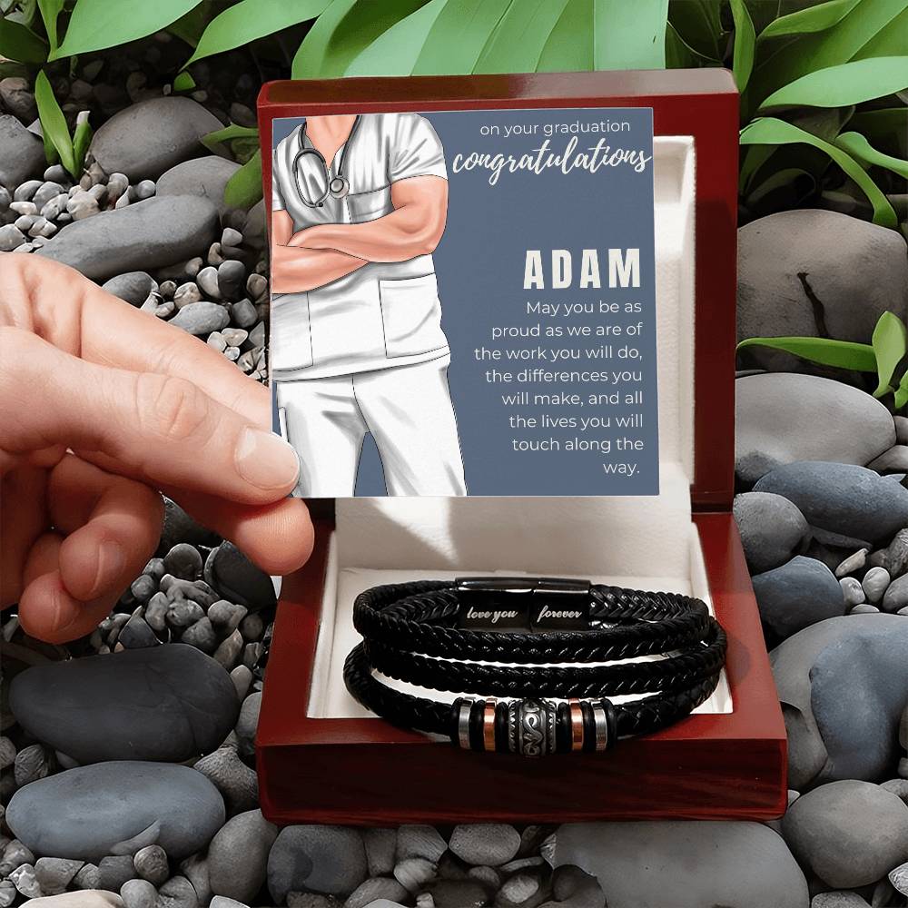 Male Nurse Graduation Gift, Men's Bracelet, Nurse Graduation Gift for Men