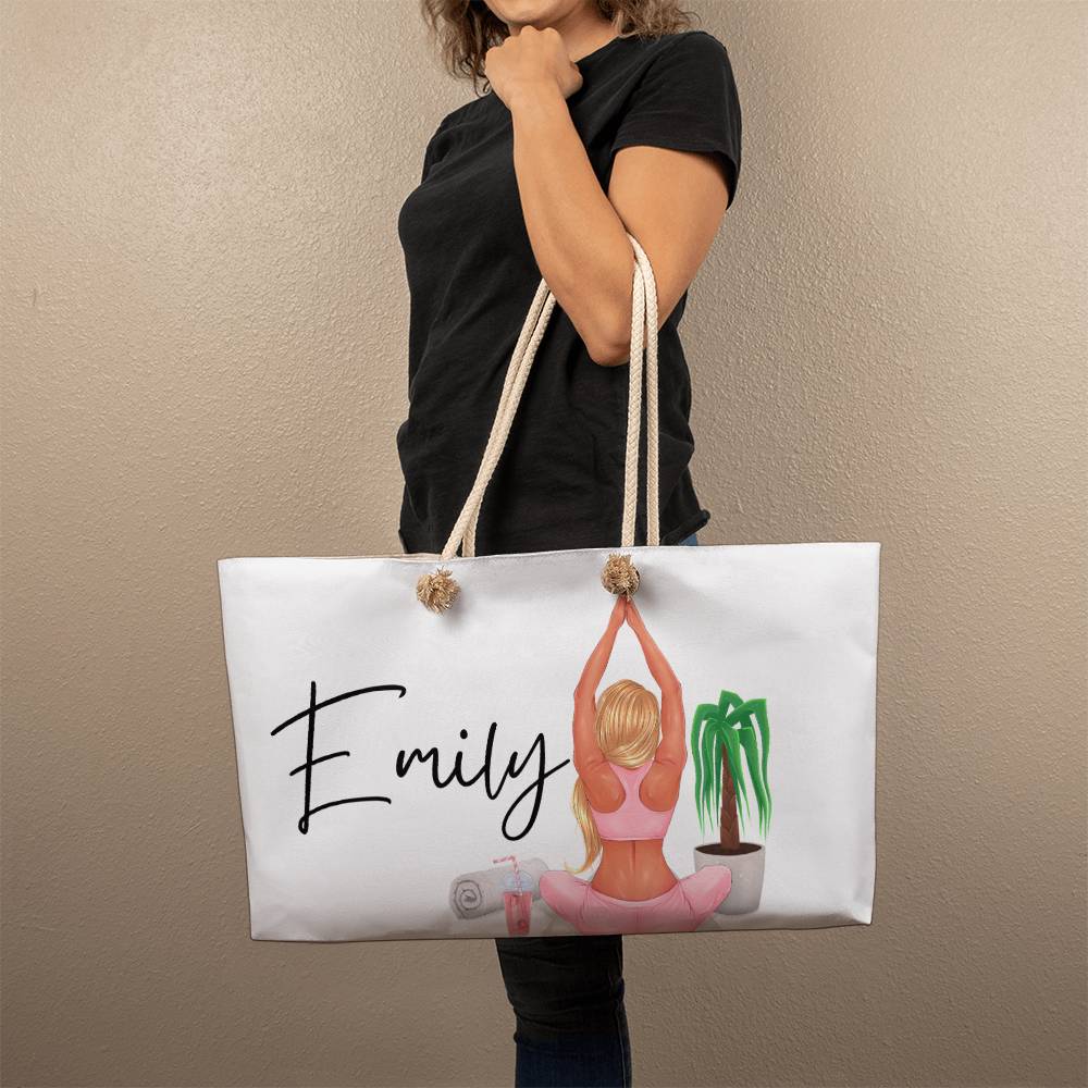 Modern Minimalist Yoga Tote Bag - Personalized & Stylish - Yoga Bag, Yoga Tote, Meditation Bag, Active Lifestyle