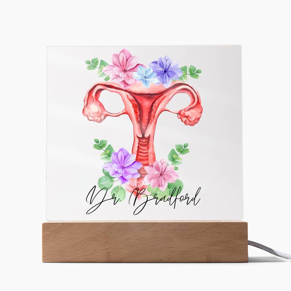 OBGYN Gifts for Doctors, Midwife Gift, Personalized Acrylic Plaque, Optional LED Base, Gynecologist Gift, Obstetrician Gift,