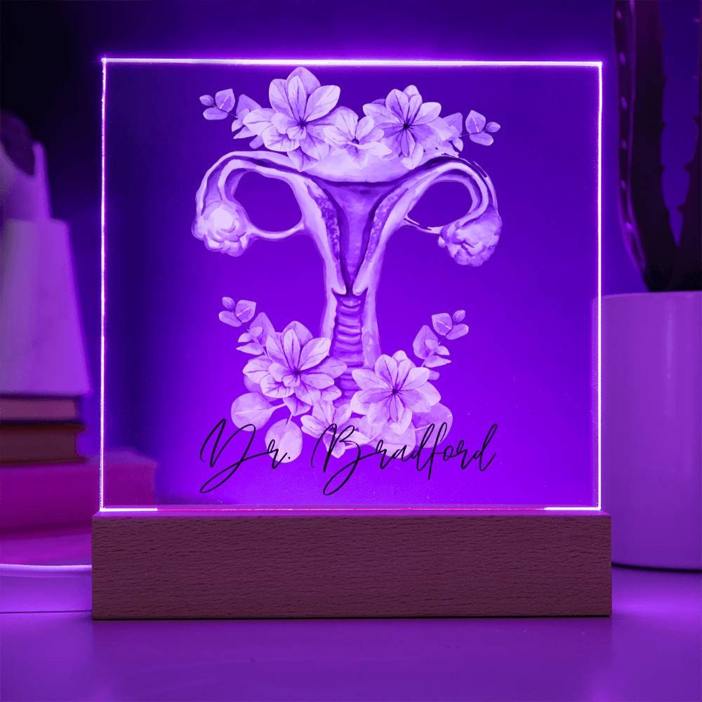 OBGYN Gifts for Doctors, Midwife Gift, Personalized Acrylic Plaque, Optional LED Base, Gynecologist Gift, Obstetrician Gift,