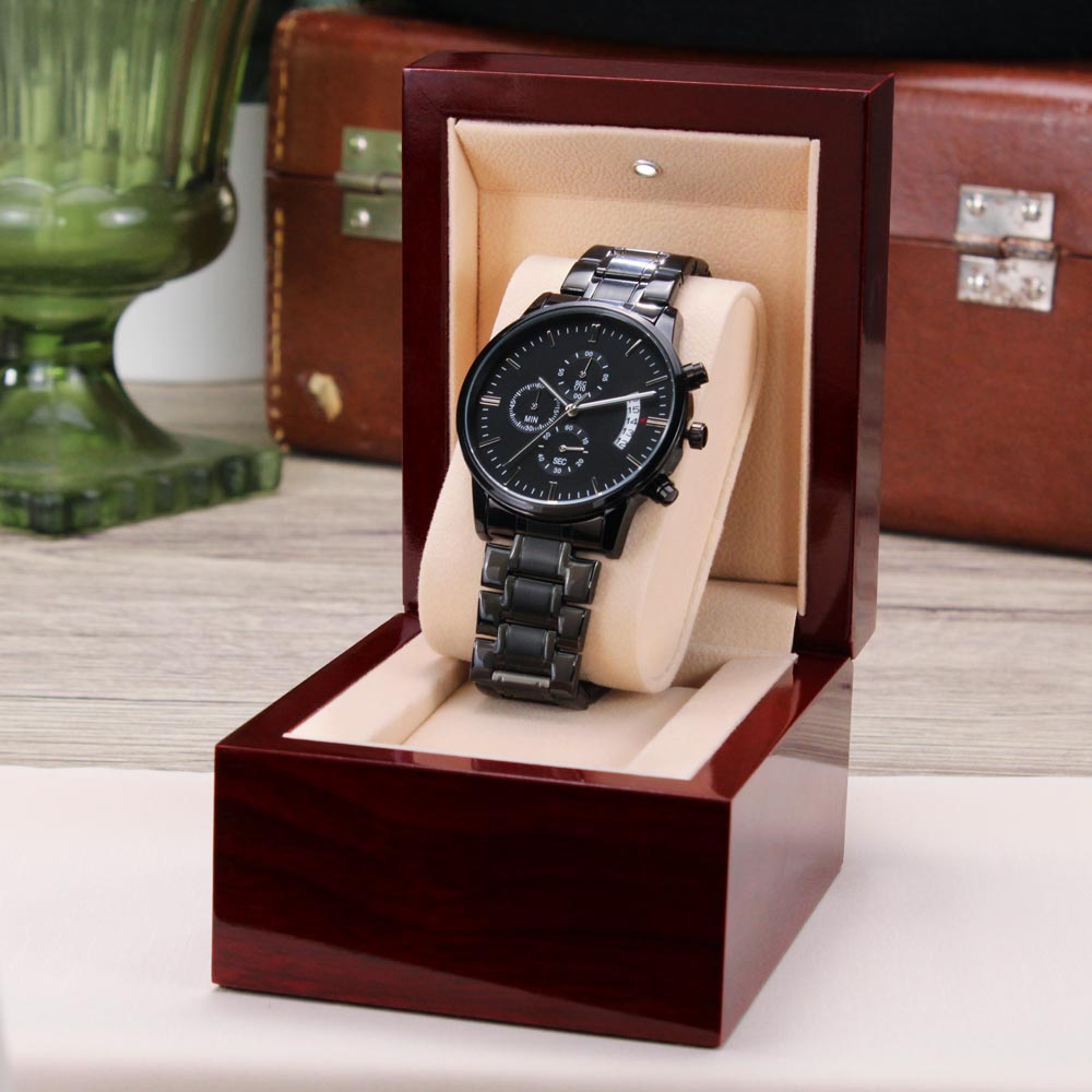 2 Year Anniversary Gift for Him: Engraved Watch - Happy 2nd Anniversary ...A True Love Story Never Ends