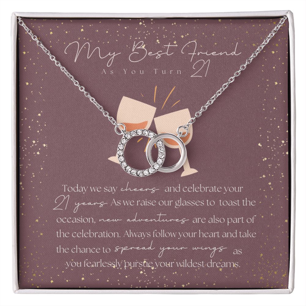 21st Birthday Necklace from Best Friend, Best Friend 21st Birthday Gift for Her, 21st Birthday Jewelry for Her