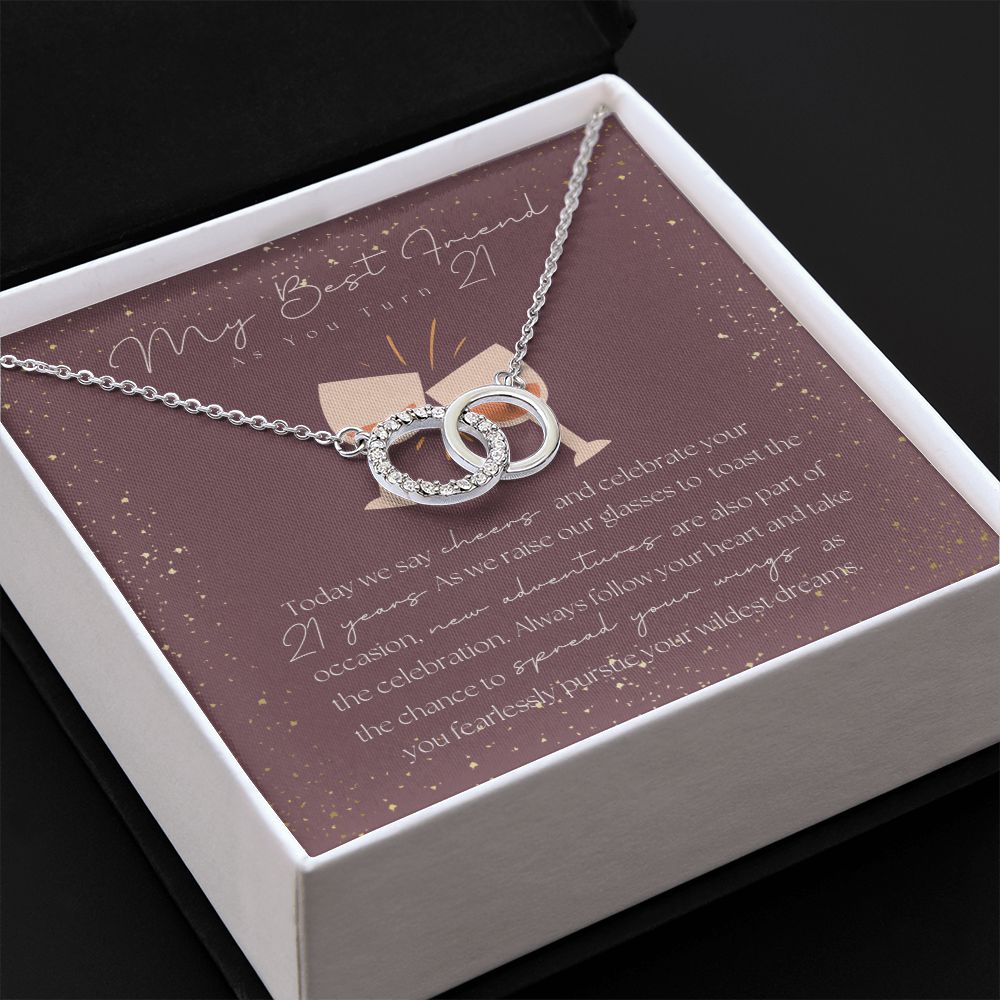 21st Birthday Necklace from Best Friend, Best Friend 21st Birthday Gift for Her, 21st Birthday Jewelry for Her