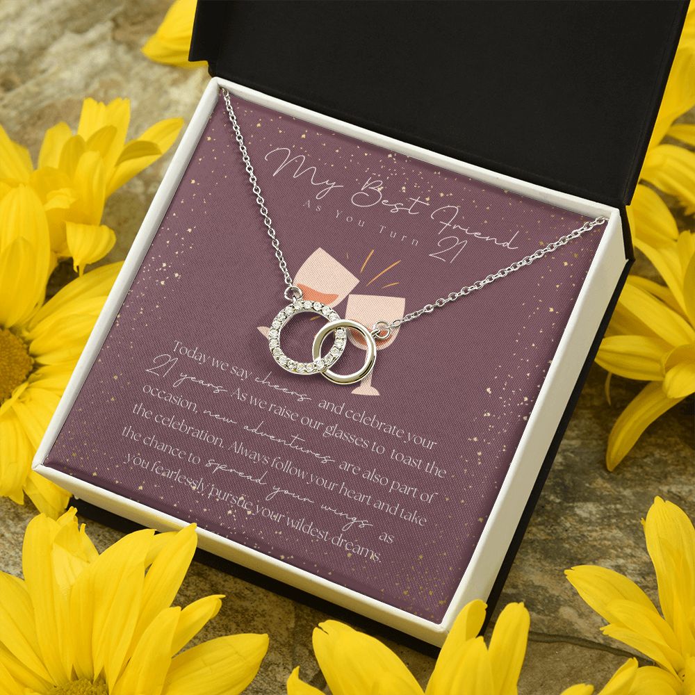 21st Birthday Necklace from Best Friend, Best Friend 21st Birthday Gift for Her, 21st Birthday Jewelry for Her