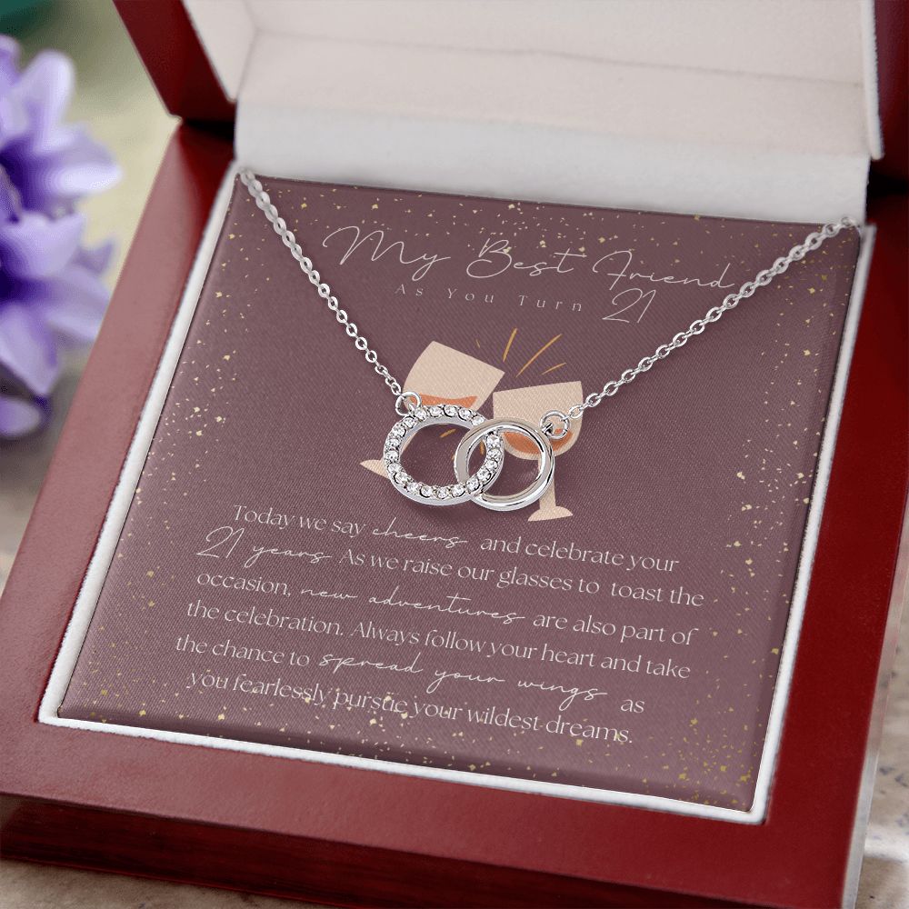 21st Birthday Necklace from Best Friend, Best Friend 21st Birthday Gift for Her, 21st Birthday Jewelry for Her