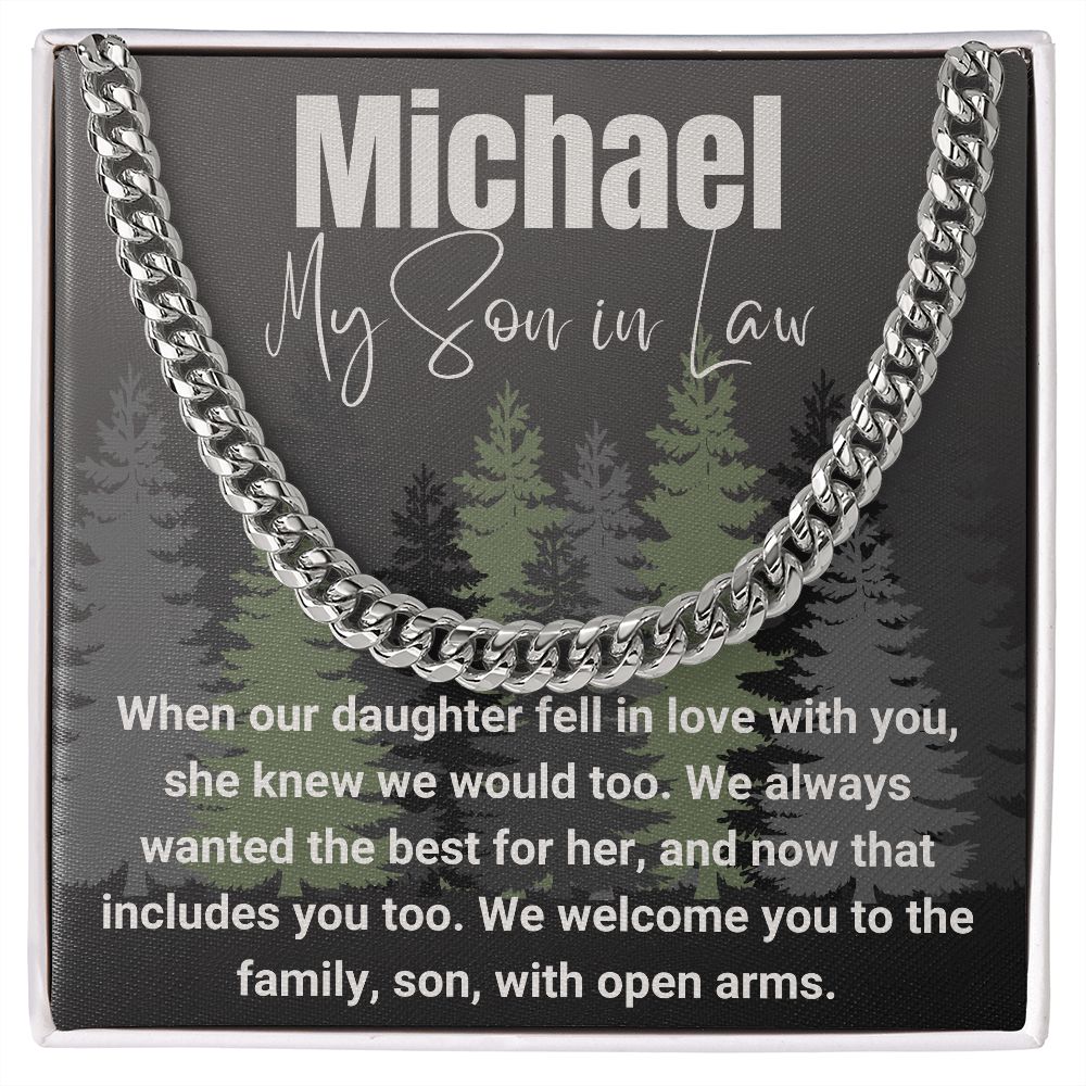 Future Son in Law Wedding Gift, Stainless Steel or 14k Gold Overlay, Wedding Gift for Future Son in Law