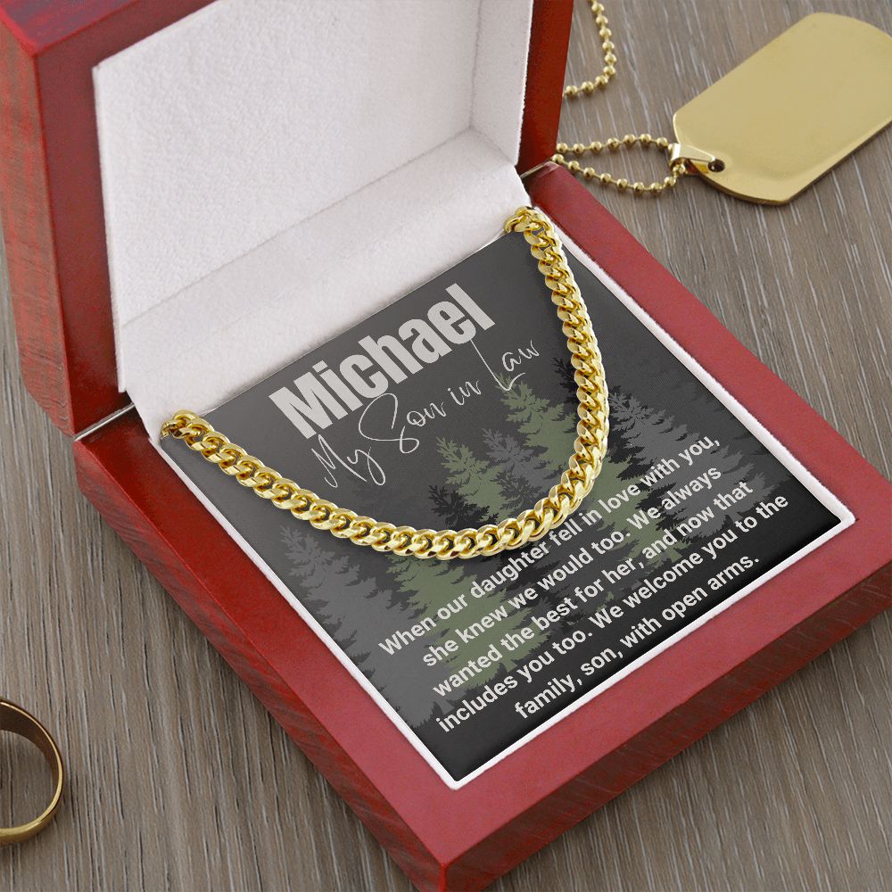 Future Son in Law Wedding Gift, Stainless Steel or 14k Gold Overlay, Wedding Gift for Future Son in Law