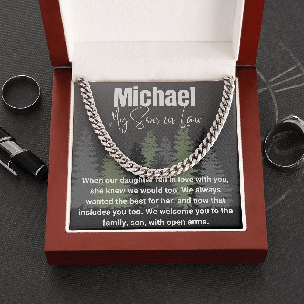 Future Son in Law Wedding Gift, Stainless Steel or 14k Gold Overlay, Wedding Gift for Future Son in Law