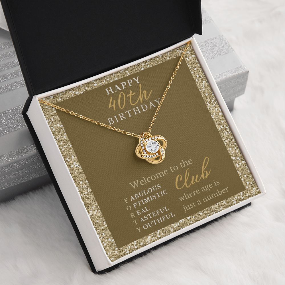 40th Birthday Necklace for Her - 4 rings | Centime Gift