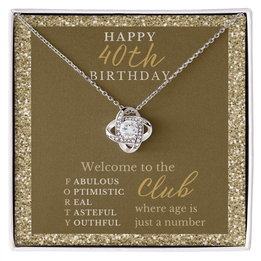 40th Birthday Gift For Her, 40th Birthday Necklace, 40th Birthday Gifts for Women,