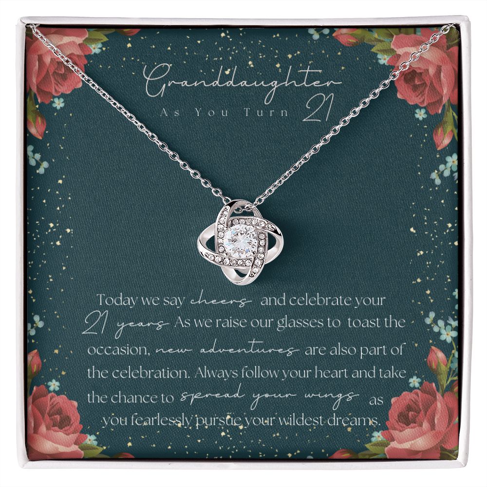 21st Birthday Gift for Granddaughter, 21st Birthday Necklace for Granddaughter, From Grandma, From Grandpa, From Grandparents