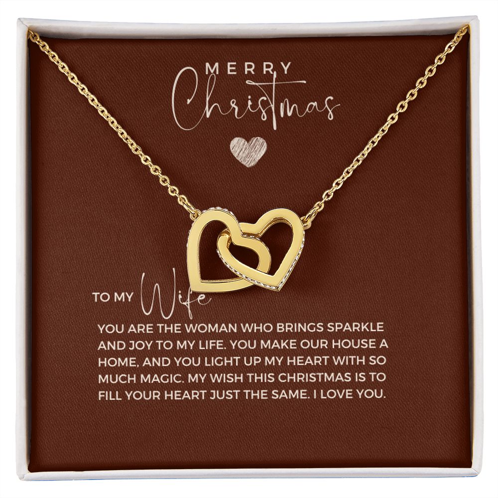 Christmas Message to my Wife • Love Knot Necklace – Salmon Olive