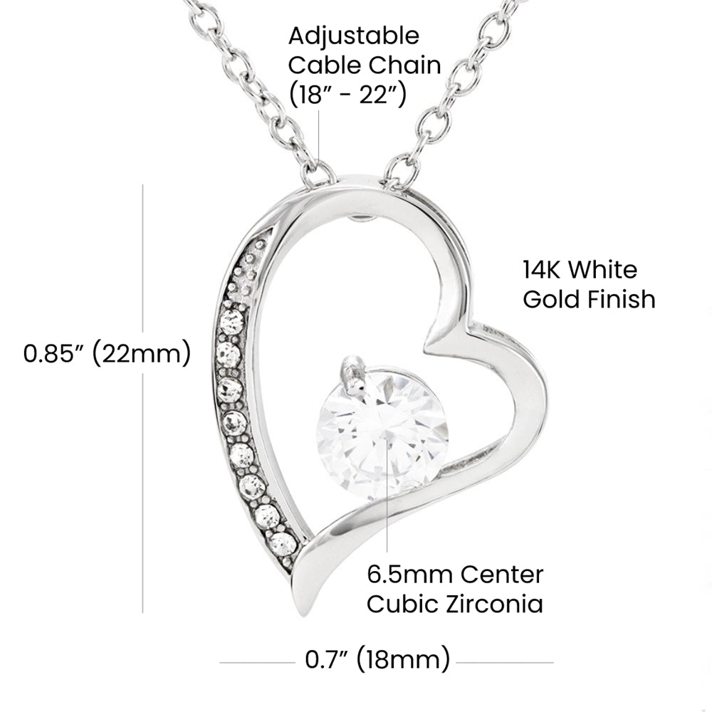 Anniversary Necklace, Available in 14k or 18k Yellow or White Gold, Special Anniversary Gift for Her