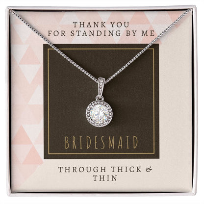 Bridal Party Gifts Day of Wedding, Bridesmaid Wedding Day Gift, Bridesmaid Thank You Gift, Bridesmaid Thank You Necklace