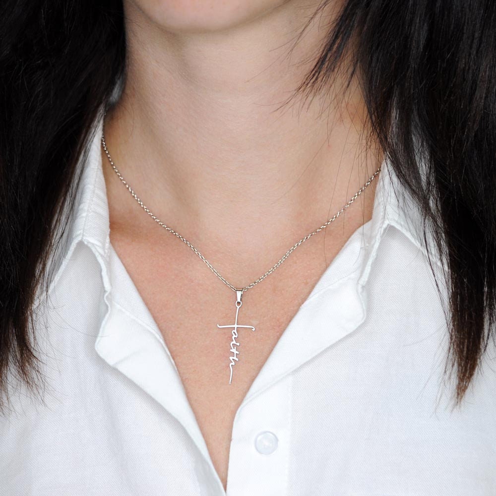 Faith Can Move Mountains Necklace / Silver Faith Necklace / Faith Necklaces for Women / Matthew 17 20