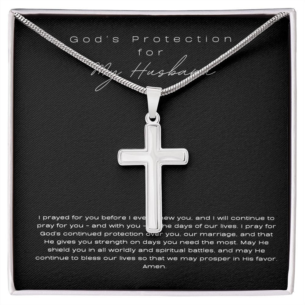 Cross Necklace For Husband, Cross Necklace Husband, Cross Necklace for Men, Religious Necklace Husband, Cross Necklace For Men