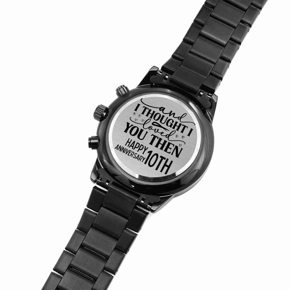 10 Year Anniversary Gift for Him: Engraved Watch