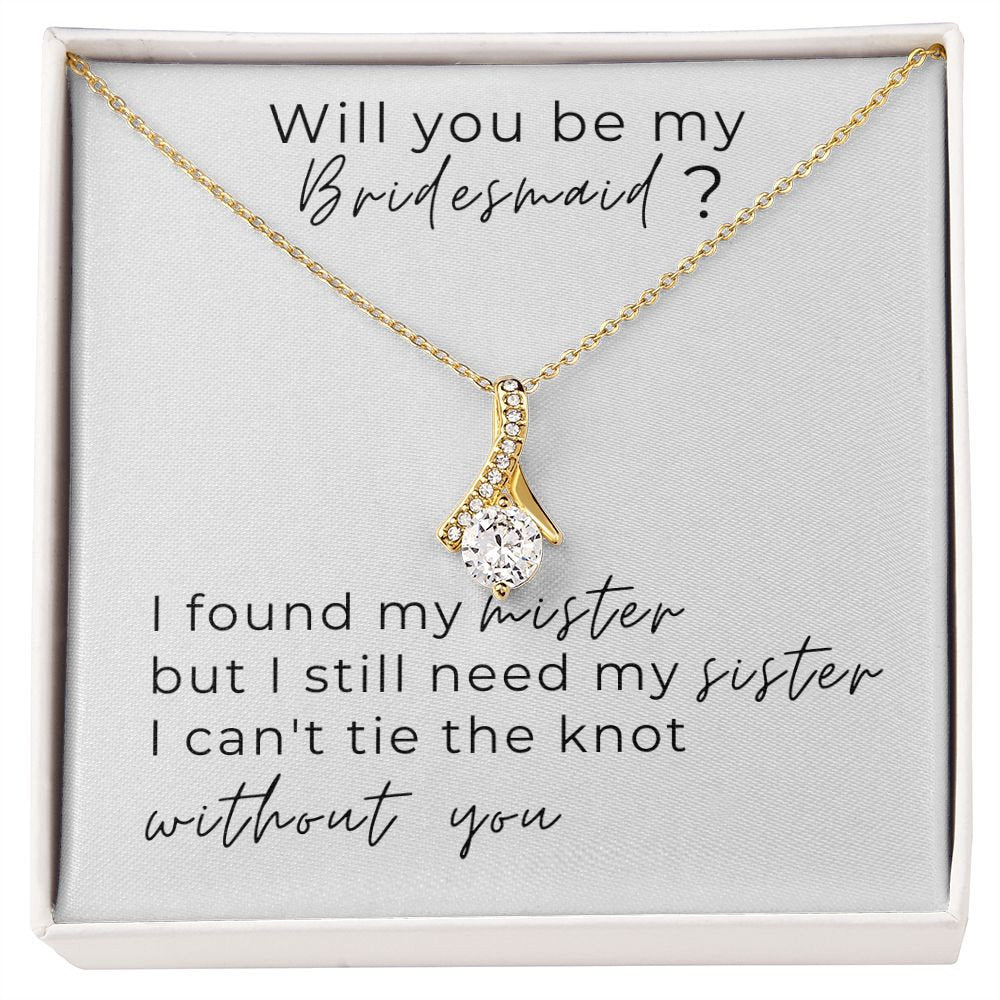 Bridesmaid Necklace with Bridesmaid Proposal Card Insert, Will You Be My Bridesmaid Proposal Card Insert,