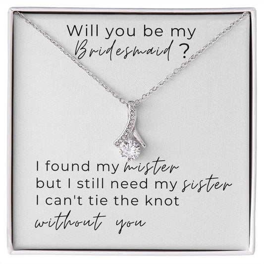 Bridesmaid Necklace with Bridesmaid Proposal Card Insert, Will You Be My Bridesmaid Proposal Card Insert,