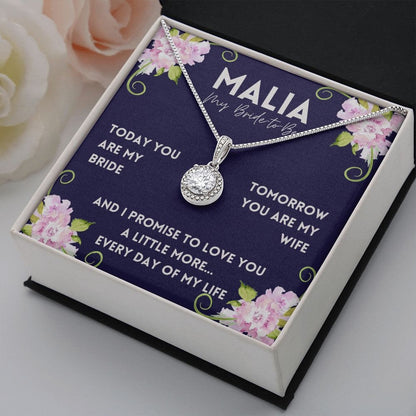 Bride Gift from Groom, .925 Sterling & 14K White Gold