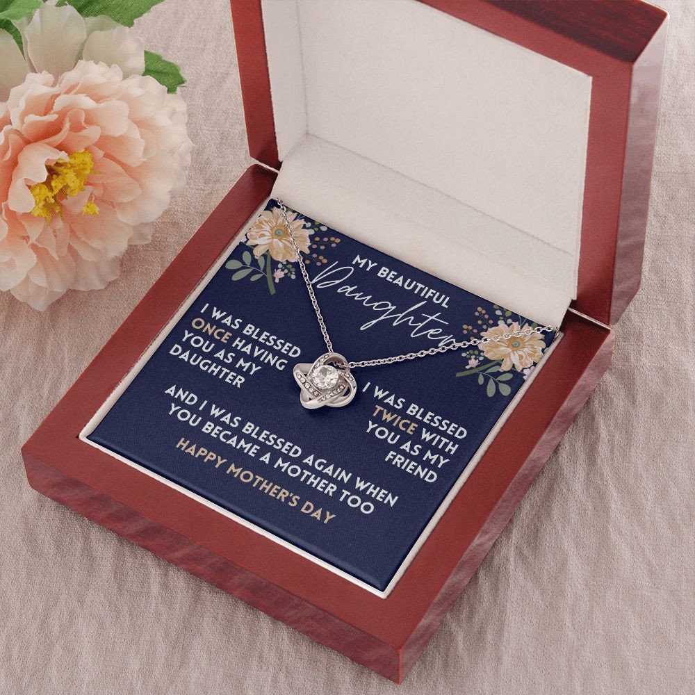 Mothers Day Gift from Daughter - Mother Daughter Necklace, Gifts for Mom, Mom Necklace 18K Yellow Gold Finish / Standard Box